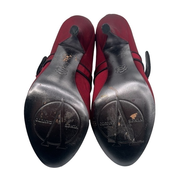 Vince Camuto Red Lottie Peep Toe Mary Jane Platform Heels Size 6 1/2 Women’s - Picture 8 of 8